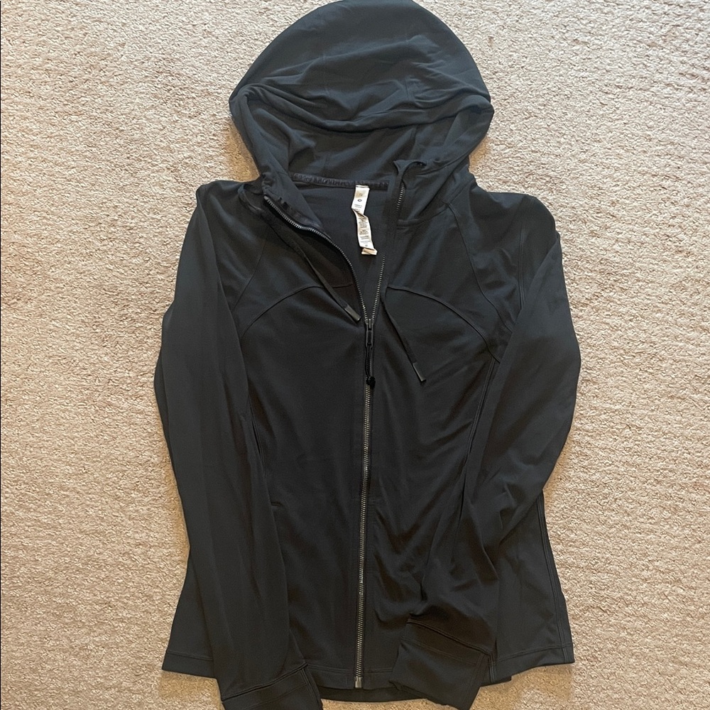 Lululemon Dark Grey Hooded Zip-Up Workout Jacket